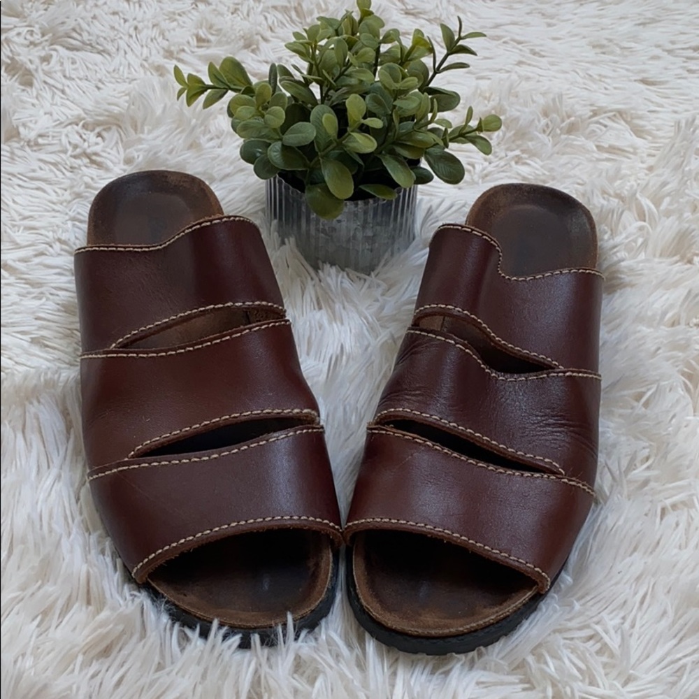 🎉HP🎉 Eddie Bauer Leather Sandal 💗 Brown - Picture 2 of 8